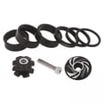 thumbnail image 1 of Espaciador De Auriculares De Bicicleta De 4x1 1/8 Pulgadas Con Tapa , Juego De Tuercas De Estrella Para Auriculares, Color Negro, 1 of 8