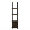 thumbnail image 3 of Pemberly Row Turn-N-Tube Wood 5-Tier Decorative Shelf in Columbia Walnut/Black, 3 of 6
