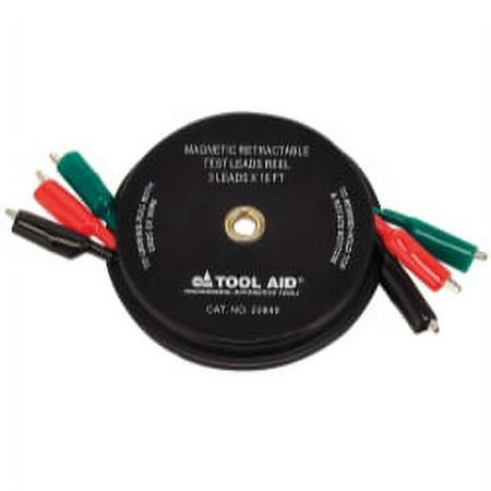 MAGNETIC RETRACTABLE TEST LEADS REEL - 3 X 10'