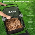 thumbnail image 3 of 21" Push Lawn Sweeper, Heavy Duty Leaf Collector with 3.5 Cu. ft. Bag, Walk Behind Grass Sweeper, Dual Spinning Brushes, Adjustable Height for Leaves, Pine Needles & Yard Debris, 3 of 7