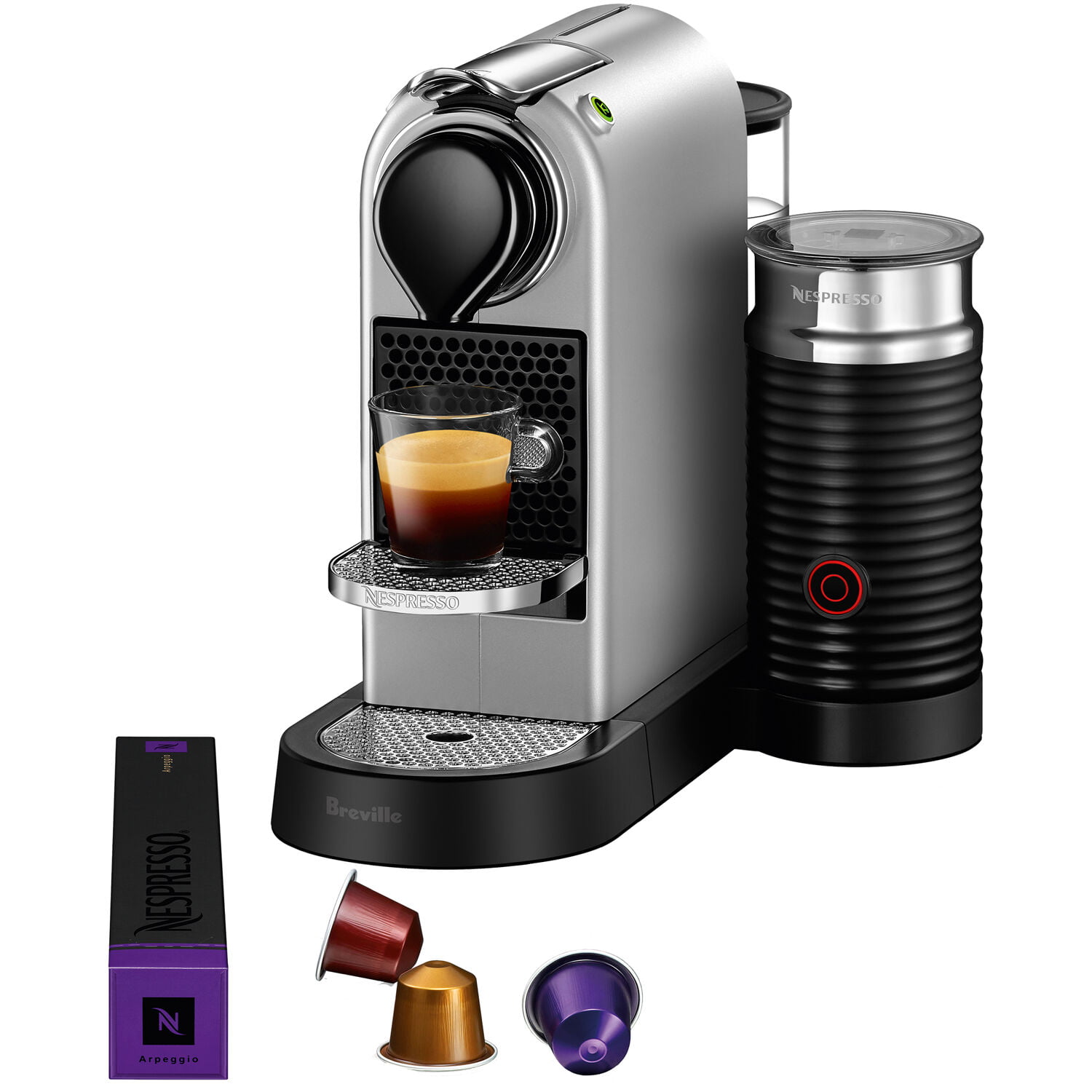 Breville Nespresso CitiZ & Milk Single-Serve Espresso Machine in Silver Walmart.com