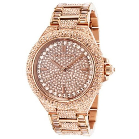 Michael Kors Women's Camile Crystal Rose-Tone Stainless Steel Rose-Tone Dial