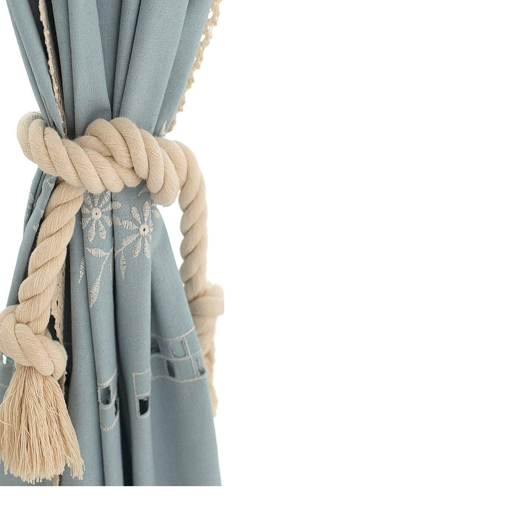 1 PC Braided Rope Tassels Tie Backs Curtain Tiebacks 80 CM Hanging Ball Decor 
