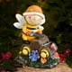 thumbnail image 2 of Estatua de animal de jardín, estatua para exteriores con luces solares, adorno divertido para jardín. Forma de abeja, 2 of 8