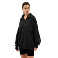 thumbnail image 3 of Amazhiyu Womens Half Zip Pullover Sweatshirts Oversized Long Sleeve Fall Drop Shoulder Sweater with side pockets, 3 of 5
