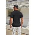 thumbnail image 3 of COOFANDY Men's Mock Turtleneck Short Sleeve Sweater Casual Pullover T-Shirts Basic Top Stretch Tee Knited Sweater, 3 of 6