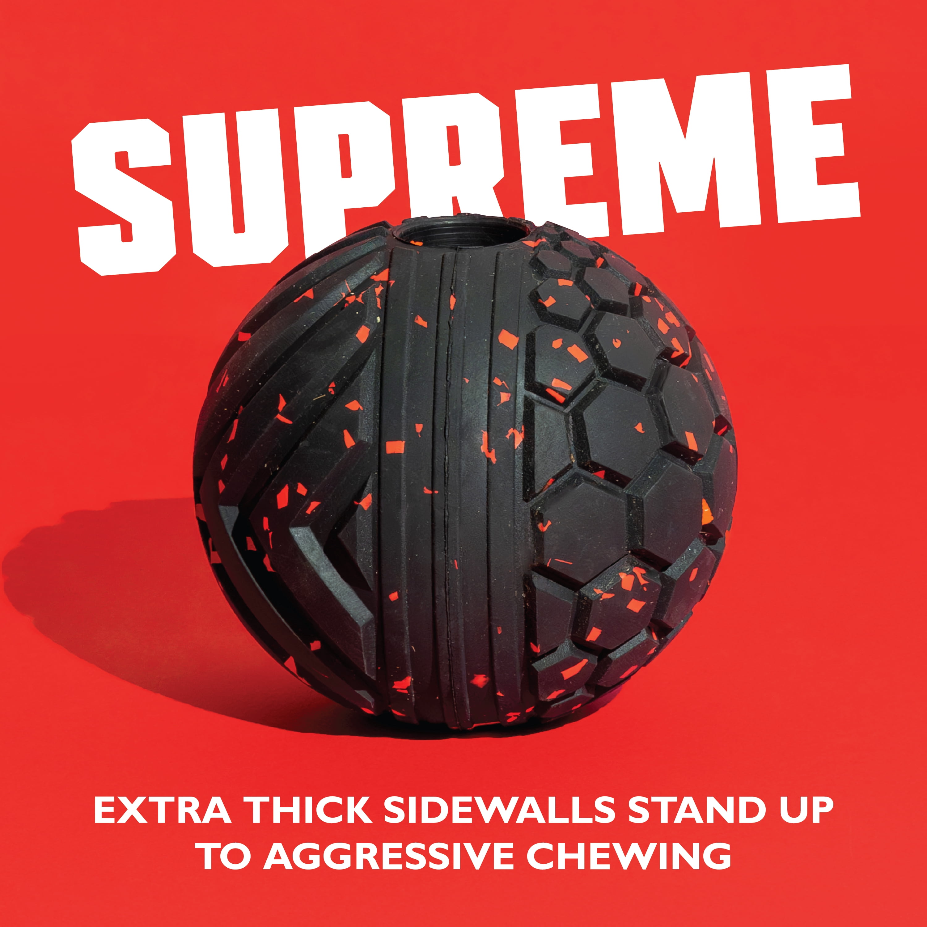 Mammoth Supreme Fetch Ball for Dogs, Large, 4 in, Durable Design