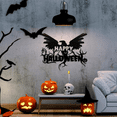 thumbnail image 3 of Glowneon Bat Happy Halloween Metal Sign, Halloween Lights Decor, 3 of 4