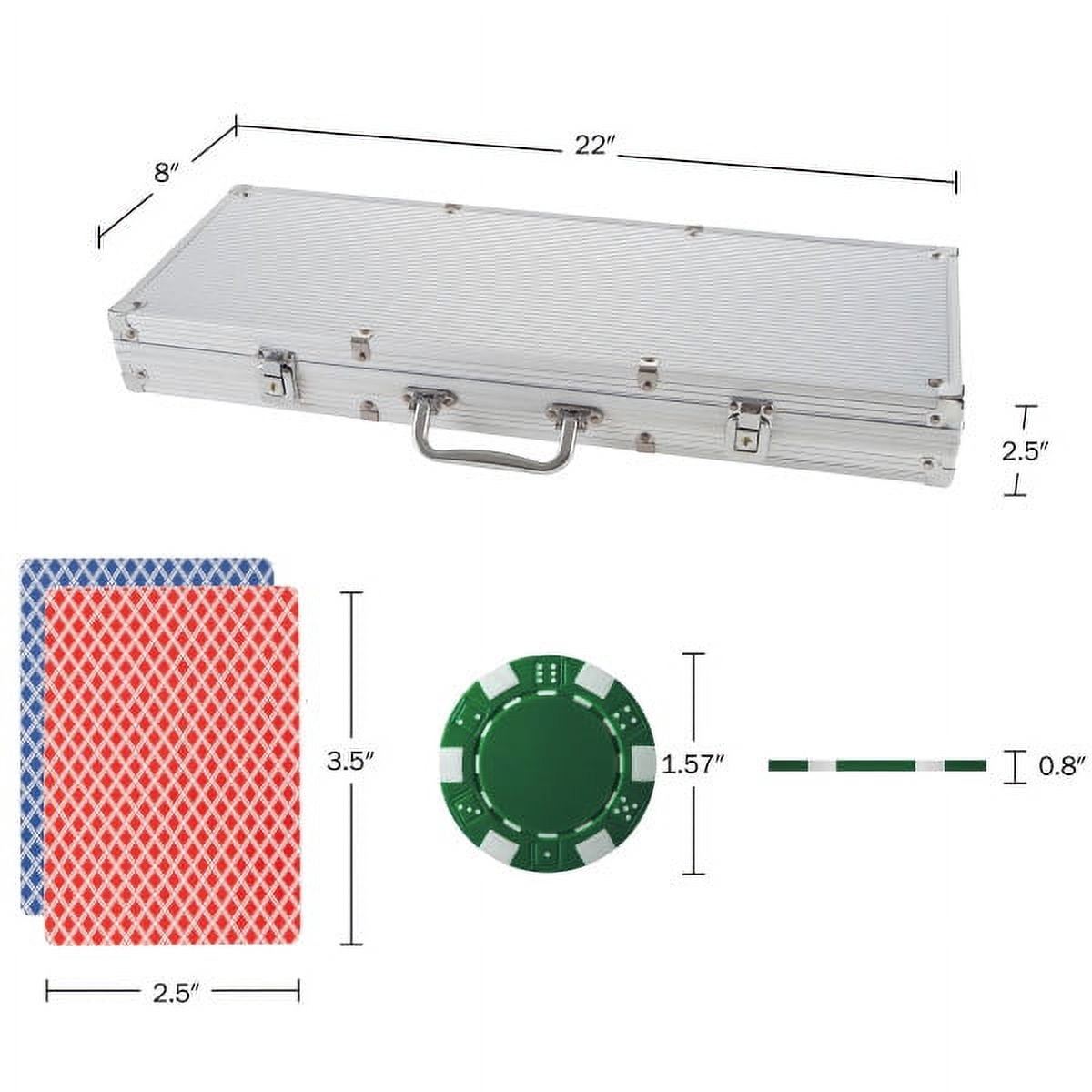 48-Inch Poker Table Top and 500 Chips Set – Foldable Topper with Space for 8 Players and Poker Chip Set with Case, Cards, and More by Trademark Poker