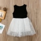thumbnail image 2 of Vestido De Princesa Sin Mangas Con Estampado De Estrellas Y Retazos De Tul Con Cuello Redondo Para NiñAs PequeñAs, 2 of 4