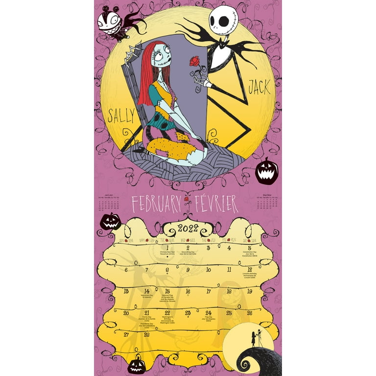 2022 Disney Nightmare Before Christmas (Bilingual French) Wall Calendar - Walmart.com