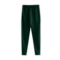 thumbnail image 4 of YDKZYMD Dark Green Cargo Sweatpants For Men With Pockets Fleece Elastic Athletic Sweatpant Wide Straight Leg Heavyweight Sport Jogger Pant Gym Baggy Pant Drawstring Workout Warm Trousers 3XL, 4 of 5