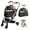 Black, variant on Pet Stroller for Dogs and Cats, 2-in-1 Detachable Foldable Pet Stroller with One-Hand Quick Fold, Storage Basket & Sun Canopy, Carries up to 28lbs, Khaki
