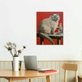 ALEPADNF Funny Bread Black Cat Canvas Wall Art Quirky Kitten Posters
