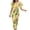 Yellow jumpsuits for womens, variant on Usmixi Jumpsuits for Women Dressy Beach Vacation Elastic Waist off Shoulder Jumpsuits Overalls with Tie Summer Square Neck Short Sleeve Leaves Print Long Formal Rompers Blue xxl
