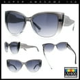 thumbnail image 2 of Womens Oversize Diva Luxury Fashion Cat Eye Designer Style Sunglasses [Slate Clear - Smoke], 2 of 8