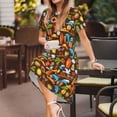 thumbnail image 3 of Lsque Cute Beach Dolphin Print Women's Casual Dress T-Shirt Summer Short Sleeve Scoop Neck Swing Dresses, 3 of 6