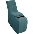 thumbnail image 1 of Housse Jacquard pour Console Inclinable pour Sofa avec Porte-Gobelets et Rangement (Bleu Paon), 1 of 7