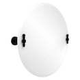 thumbnail image 2 of RW-90-BKM Miroir Rond Sans Cadre Inclinable avec Bord Biseauté Noir Mat, 2 of 2