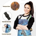 thumbnail image 2 of Zebra Van Gogh Art 5 Pcs Kitchen Set Heat Resistant Oven Mitts and Non-Slip Pot Holders with Adjustable Cooking Apron, 2 of 6