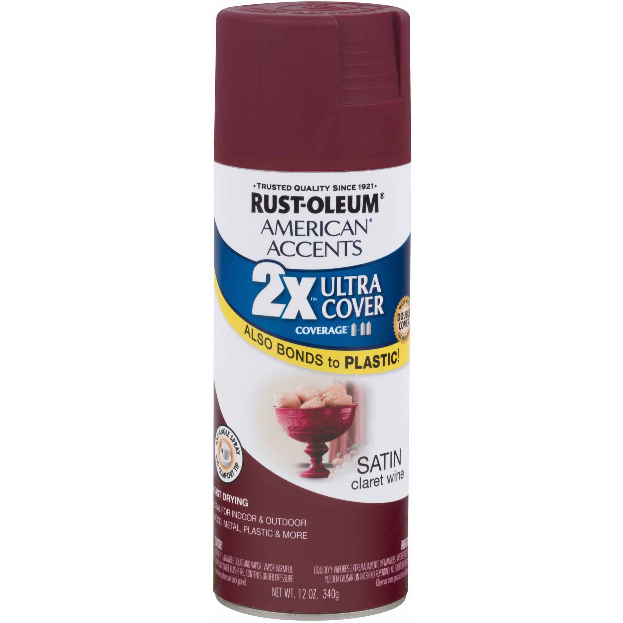 RustOleum American Accents Ultra Cover 2X Satin Spray Paint & Primer