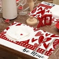 thumbnail image 1 of Wzzjkit Valentine's Day Rose Printed Placemats Love Table Runner Home Kitchen Heat Protectors, 1 of 6
