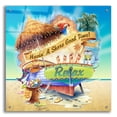 thumbnail image 1 of Epic Art 'Shore Good Time Boat' by James Mazzotta, Acrylic Glass Wall Art, 24"x24", 1 of 8