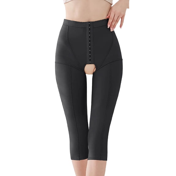 Post Compression Leggings For Firm Shorts Thigh Enhancer Seamless,Color:Black