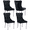 Black(Chrome Plating Legs), variant on LegaHome Dining Room Chairs Set of 4, Modern Upholstered Velvet Dining Chair with Nailhead Trim&Solid Wood Legs, Tufted Button Padded Accent Chairs Set for Kitchen Dining Room Living Room, Gray