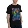 thumbnail image 2 of Bingfone Abstract Bright Pineapple Fruit Retro Men'S Loose Fit Short-Sleeve Pocket T-Shirt, 2 of 7