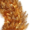 thumbnail image 2 of 24" Copper Tinsel Pre-lit Artificial Christmas Wreath with Warm White LED Lights by Vickerman, 2 of 5