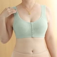 thumbnail image 3 of Lixiuxyad Comfortable Front Closure Women's Non Wired Bra Vest Style For Mature Women Lightweight And Versatile Everyday Wear,Bras for Women Green 38/M, 3 of 7