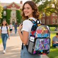 thumbnail image 3 of Whosucclay Colorful Dinosaur Clear Backpack for Boys Girls, 17 Inch Transparent Bookbag Kindergarten Elementary with Large Capacity Lightweight, 3 of 10