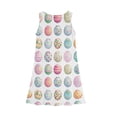 thumbnail image 4 of LTTVQM Girls Easter Dress 2026 Egg Bunny Print Cute Sleeveless Sundress Soft Round Neck Midi Dresses Lightweight Church Dresses Light pink 3-4 Years, 4 of 5