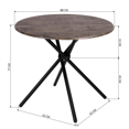 thumbnail image 3 of Mesa para comedor DM Home Muebles y Decoracion MDF Patas metalicas Armado Facil 3, 3 of 4