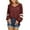 Wine, variant on gakvbuo Plus Size Pullover Sweaters For Women Long Sleeve Sweatshirts Fall Tunic Tops Women Casual Drawstring Hooded Stitching Long-sleeved Pullover Tops