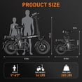 thumbnail image 2 of Upgraded P1PRO 14" Folding Electric Bike for Adult, Max 75 Miles 24MPH Electric Bicycle, 48V 22.5Ah Removable Battery, PAS Control, E-Bike for Adults Teens, Front Suspension, 2 of 10