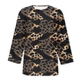 thumbnail image 4 of Levmjia Womens Tops Vintage Boho Floral Printed 3/4 Sleeve T Shirt Loose Casual Round Neck Blouse Pullover Polyester Comfortable All Season, 4 of 7