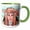 Green/White, variant on 3drose, Maiden of the Red Tailed Hawk, 15oz Two-tone Blue Mug