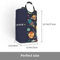 thumbnail image 3 of Bingfone Space Laundry Hamper,Large Canvas Fabric Lightweight Storage Basket Toy Organizer Dirty Clothes Collapsible, 3 of 6