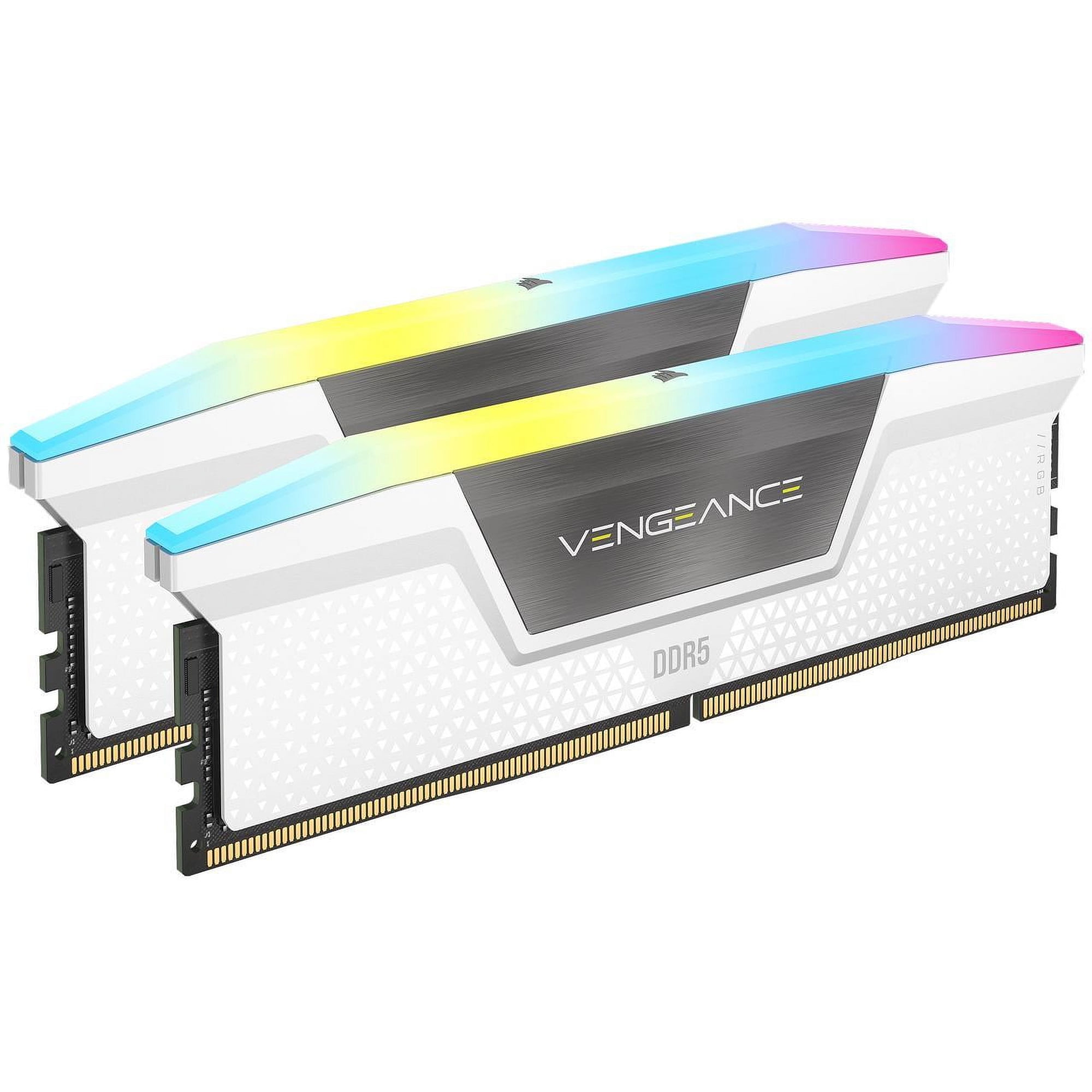 CORSAIR Vengeance RGB 32GB (2 x 16GB) 288-Pin PC RAM DDR5 5200 (PC5 41600) Desktop Memory Model CMH32GX5M2B5200C40W