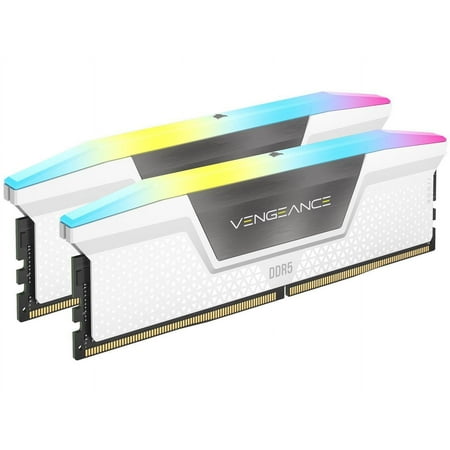 CORSAIR Vengeance RGB 64GB (2 x 32GB) 288-Pin PC RAM DDR5 6000 (PC5 48000) Desktop Memory Model CMH64GX5M2B6000C30W