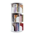thumbnail image 6 of White 3 Tiers 360° Rotating Bookshelf Bookcase Display Rack Storing Shelving Shelf, 6 of 23