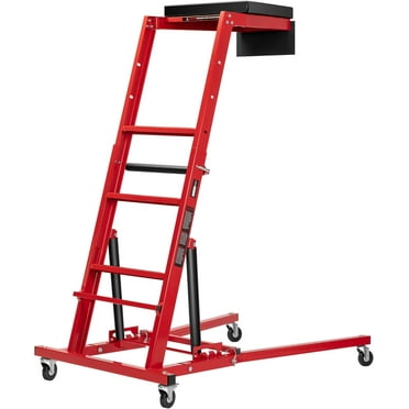 SPECSTAR Topside Automotive Engine Creeper, 46" to 71" Adjustable Height, 400LBS Capacity, with Leather Cushion and 4 Swivel Casters