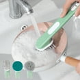thumbnail image 2 of Dish Brush with Wall-Mounted Holder, Dish Scrubber with Handle and 3 Replacement Heads, Kitchen Dish Scrub Brush Dish Wand for Pot Pan Sink Cleaning, 2 of 8