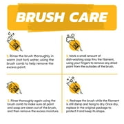 GOOD 3 Piece Polyester Paint Brush Set