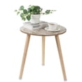 thumbnail image 6 of Hanobe Small Round Side Table: Boho End Tables for Living Room Bohemian Accent Bedside Table Brown Bedroom Nightstand Farmhouse Home Decor Decorative with 3 Wood Legs, Easy Assembly, 6 of 7