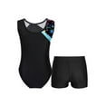 thumbnail image 2 of Sinleey Gymnastics Leotards for Girls Sleeveless One-piece Ballet Dancing Athletic Leotards with Cyan 6, 2 of 7