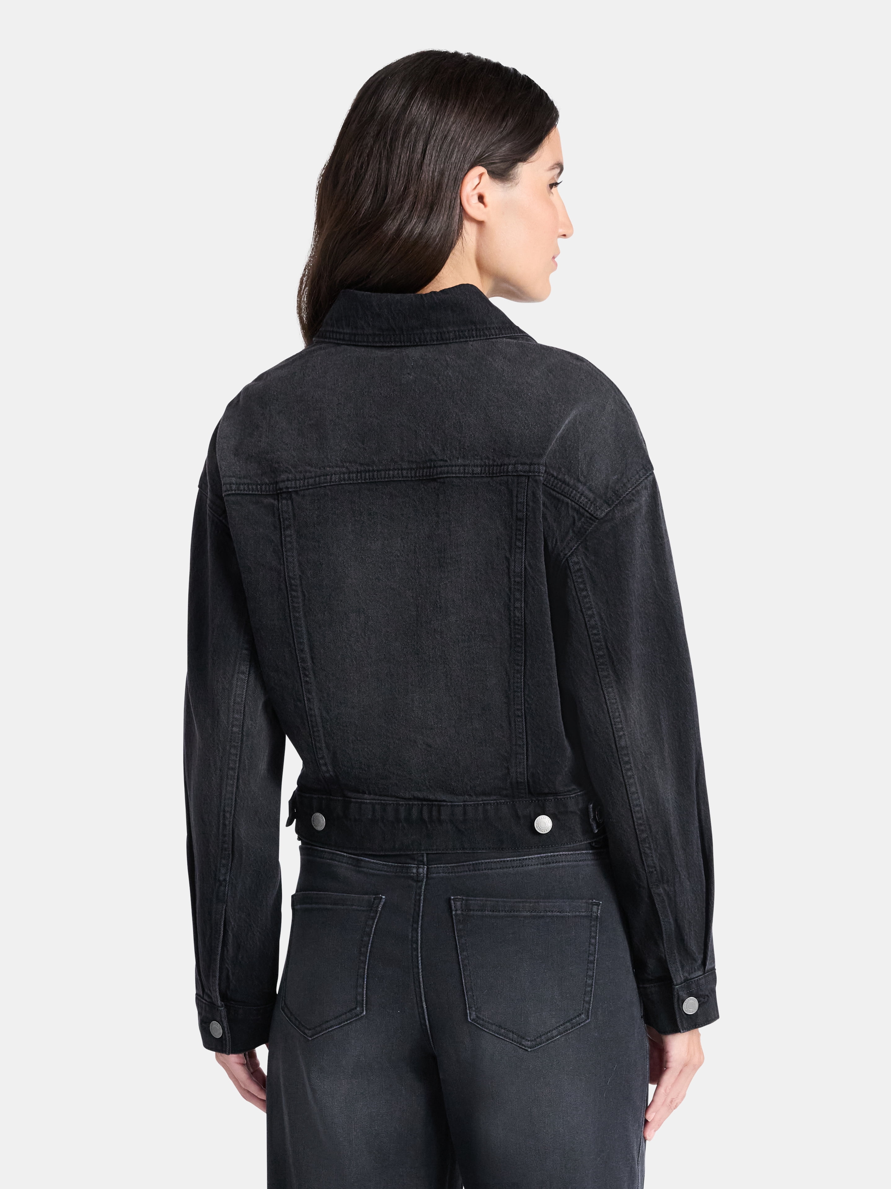 Time and Tru Women’s Cropped Denim Jacket, Sizes XS-3XL