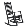 thumbnail image 3 of IVV Outdoor Rocking Chair, Porch Rocker with Contoured Seat and High Backrest for Patio,Backyard,Garden, 385 lbs Support (Black), 3 of 10